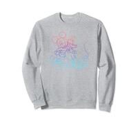 Disney Mickey Classic Mickey And Pluto Neon Outline Sweatshirt