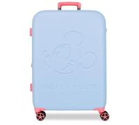 Disney Mickey Crazy Trip Koffer, mittelgroß, Blau, 44,5 x 65 x 26 cm, starr, 3,86 kg, TSA-Verschluss, ABS, 3,86 kg, 75,21 l, ausziehbar, blau, Talla única, Mittelgroßer Koffer