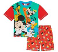 Disney Mickey, Donald, Goofy, Pluto - Lachen-Pyjama mit kurzen Ärmeln - 100% Baumwolle - 2-3 Jahre: 98cm