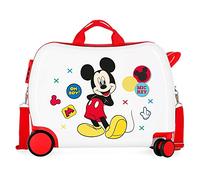 Disney Mickey Enjoy the Day Kinder-Koffer Weiß 50x38x20 cms Hartschalen ABS Kombinationsschloss 34L 2,1Kgs 4 Räder Handgepäck