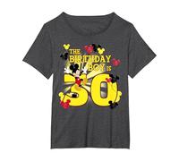Disney Mickey & Friends 30 Year Old Birthday Boy T-Shirt, Damen Große Größen, Anthrazit Meliert, 5X