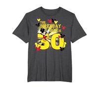 Disney Mickey & Friends 30 Year Old Birthday Boy T-Shirt, Herren Große Größen, Anthrazit Meliert, 5X Tall