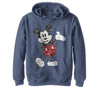 Disney Jungen Mickey Poly Hoodie, Marineblau Heather, M