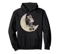 Disney Mickey & Friends Minnie On Moon Pullover Hoodie, Unisex für Erwachsene, Schwarz, L