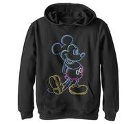 Disney Mickey & Friends - Neon Mickey YTH Hoodie Black 7/8