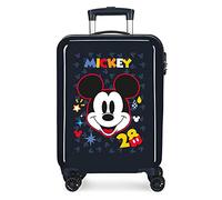 Disney Mickey Get Moving Kabinenkoffer, Blau, 38 x 55 x 20 cm, starre ABS-Kombinationsverschluss, 34 l, 2 kg, 4 Räder, Handgepäck, blau, kabinenkoffer