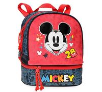 Disney Mickey Get Moving Rucksack mit Snackträger, mehrfarbig, 23 x 28 x 13 cm, Polyester, 8,37 l, bunt, Rucksack mit Snackhalter