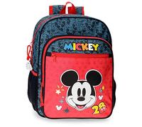 Disney Mickey Get Moving Schulrucksack Mehrfarbig 30 x 38 x 12 cm Polyester 13,68 l, bunt, Schulrucksack