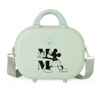 Disney Mickey Happiness Anpassbarer Kulturbeutel mit grünem Schultergurt 29 x 21 x 15 cm, starres ABS, 9,14 l, 2,52 kg