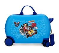 Disney Mickey Minnie and Figaro, Kinderkoffer aus ABS, einem Starren und leichten Material, Doppelrollen, seitlicher Kombinationsverschluss, von Joumma Bags, Mickey High Speed, Talla única