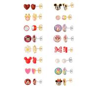Disney Mickey-, Minnie-Maus- und Freunde-Ohrstecker, 16 Paar, offizielles Lizenzprodukt von Disney