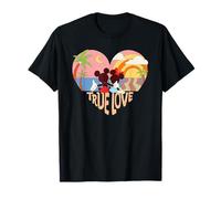 Disney Mickey & Minnie True Love Beach Sunset Heart T-Shirt