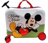 Disney Mickey Mouse 2-in-1 Kinderkoffer und Aufsitzgepäck, leicht, mit Rädern, 45,7 cm