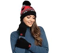 Disney Mickey Mouse Adult Knit Beanie Hat and Texting Glove Set Black