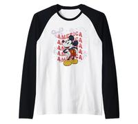 Disney Mickey Mouse America Fireworks 4th of July 250 Retro Raglan