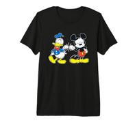 Disney Mickey Mouse and Donald Duck Best Friends Outline Premium T-Shirt