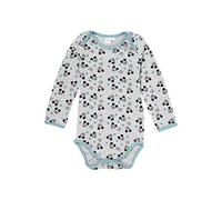 Disney Mickey Mouse Baby Body Unisex - Strampler Schlafstrampler Langarm Grau (86-92)