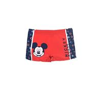 Disney Mickey Mouse Badeshorts für Jungen, Badehose für Kinder, Jungen Slips, Boxer-Badeanzug Mickey Maus Design, Größe 8 Jahre, Rot
