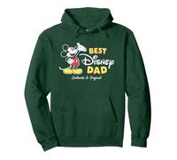 Disney Mickey Mouse Best Disney Dad Birthday Father’s Day Pullover Hoodie, Unisex für Erwachsene, Waldgrün, XL
