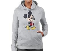 Disney Mickey Mouse Big Head Sketch Women's Hooded Sweatshirt