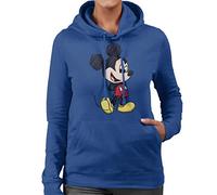 Disney Mickey Mouse Big Head Sketch Women's Hooded Sweatshirt