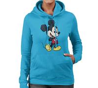 Disney Mickey Mouse Big Head Sketch Women's Hooded Sweatshirt