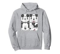 Disney Mickey Mouse Box Faces Pullover Hoodie, Unisex für Erwachsene, Grau Meliert, M