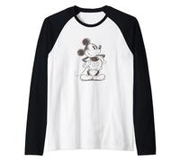 Disney Mickey Mouse Classic Retro Sketched Profile Raglan