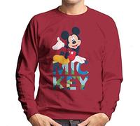 Disney Mickey Mouse Colour Text Men's Sweatshirt