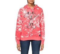 Disney Damen Disney's Ladies Juniors Mickey Mouse Bleach Washed Hoodie Kapuzenpullover, Rot Gebleicht, S