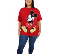 Disney Mickey Mouse Damen-T-Shirt, Übergröße, Mickey Red, 1X