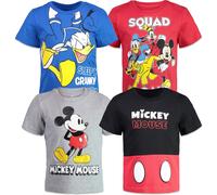 Disney Mickey Mouse Donald Duck Goofy Pluto Big Boys 4er-Pack Grafik-T-Shirts 1012