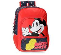 Disney Mickey Mouse Fashion Schulrucksack, anpassbar, mehrfarbig, 30 x 38 x 12 cm, Mikrofaser, 13,68 l, bunt, Schulrucksack, anpassbar an den Trolley