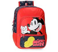 Disney Mickey Mouse Fashion Schulrucksack, mehrfarbig, 30 x 38 x 12 cm, Mikrofaser, 13,68 l, bunt, Schulrucksack