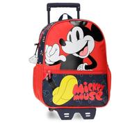 Joumma Bags Unisex für Kinder. 47322T1 Mickey Mouse Fashion Rucksack 33cm mit rotem Trolley (OSFA), Lässig, Mikrofaser, Kinderbekleidung