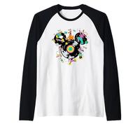 Disney Mickey Mouse & Friends Music Dance Party Retro Record Raglan