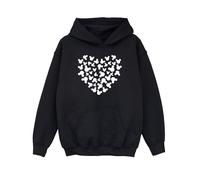 Disney - "Mickey Mouse Heart Silhouette" Kapuzenpullover für Mädchen (Schwarz) 7-8A / 122-128cm