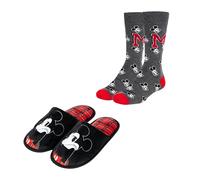 Disney Mickey Mouse Herren Hausschuhe und Socken, Pantoffeln Geschenk, Größe EU 42/43