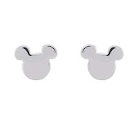 Disney Mickey Mouse Jewelry for Women, Sterling Silver Stud Earrings; Mickey's 90th Birthday Anniversary, Silver