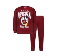 Disney Mickey Mouse Jungen 2-teiliges Sweatshirt und Hose Sets für Kleinkinder und große Kinder - Rot, Rot, 5