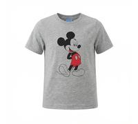 Disney Mickey Mouse Kinder T-Shirt Jungen - Offizielles Lizenzprodukt, Baumwollmischung, Grau - Geschenk für Disney-Fans, Größen 98-128
