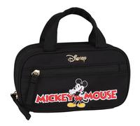 Disney Mickey Mouse Kulturbeutel mit Reißverschluss für die Reise (Mickey Mouse Schwarz)