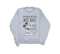 Disney - "Mickey Mouse Making Waves" Sweatshirt für Herren (Grau) M