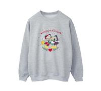 Disney - "Mickey Mouse Mickey Minnie Christmas" Sweatshirt für Herren (Grau) 2XL