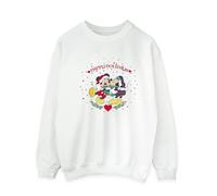 Disney - "Mickey Mouse Mickey Minnie Christmas" Sweatshirt für Herren (Weiß) XL