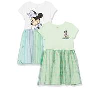 Disney Mickey Mouse & Minnie Mouse 2-Pack Tüll Dress Bundle Set - Mädchen 4-16, Weiß/Grün, Blau und Mintgrün, 4-5