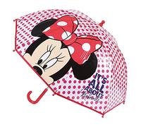 Disney Mickey Mouse Minnie Mouse Regenschirm Schirm Bubble Schirm 71cm Durchmesser (Rot)