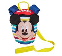 Disney Mickey Mouse Rucksack mit Zügeln für Mädchen und Jungen, abnehmbares Sicherheitsgeschirr, Kindergartenrucksack