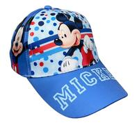 Disney Mickey Mouse Schirmmütze Sommermütze für Kinder verstellbar 51 cm UV-Schutz, himmelblau, 51-52