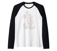 Disney Mickey Mouse Spring Flower Easter Egg Silhouette Pose Raglan